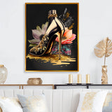 Black And Gold High Heel Shoe I