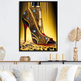 Black And Gold High Heel Shoe III
