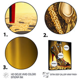 Black And Gold High Heel Shoe III