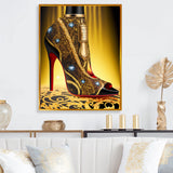 Black And Gold High Heel Shoe III