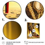 Black And Gold High Heel Shoe III