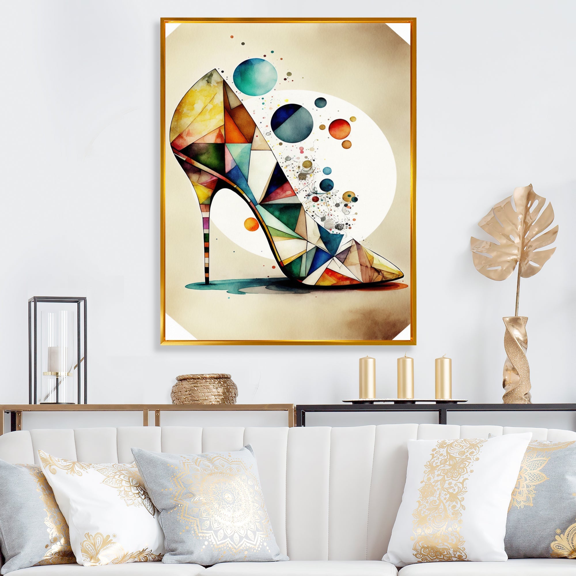 Retro Art Deco High Heel Shoe X