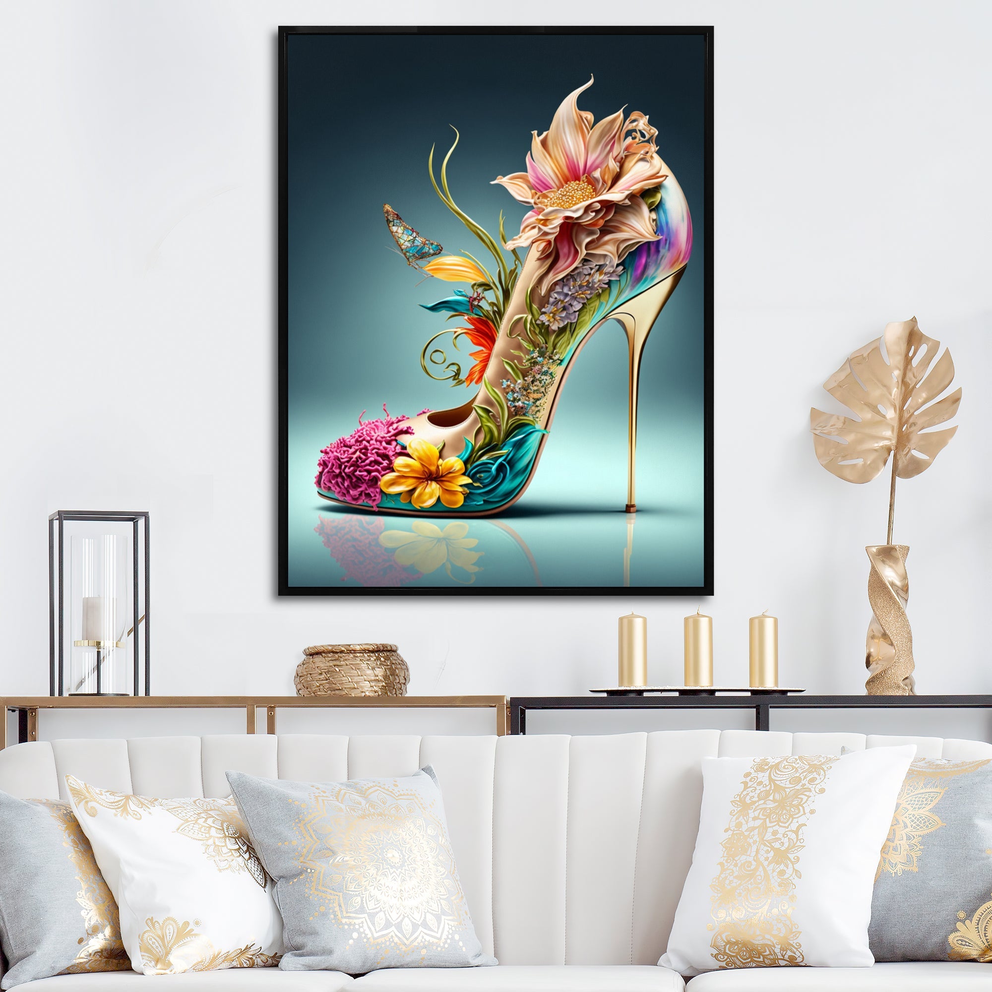 Blue Floral Hight Heels III