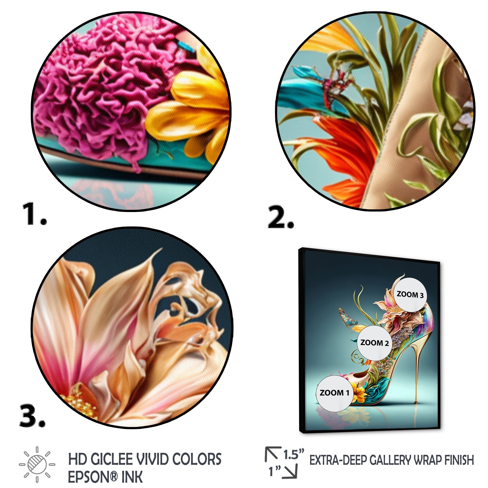 Blue Floral Hight Heels III