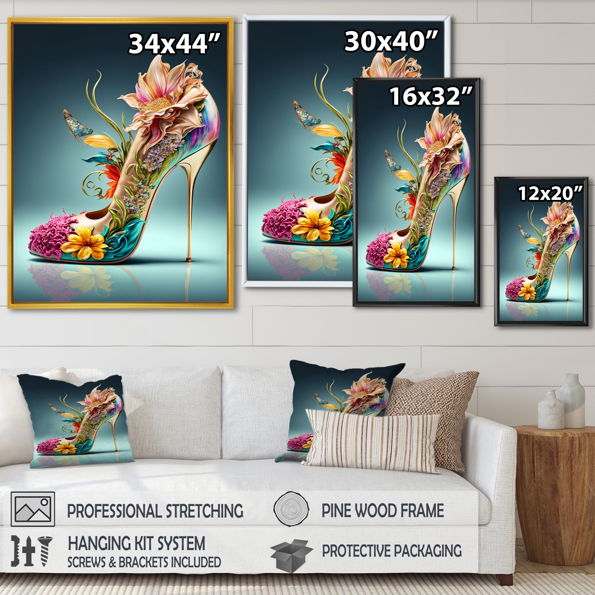 Blue Floral Hight Heels III