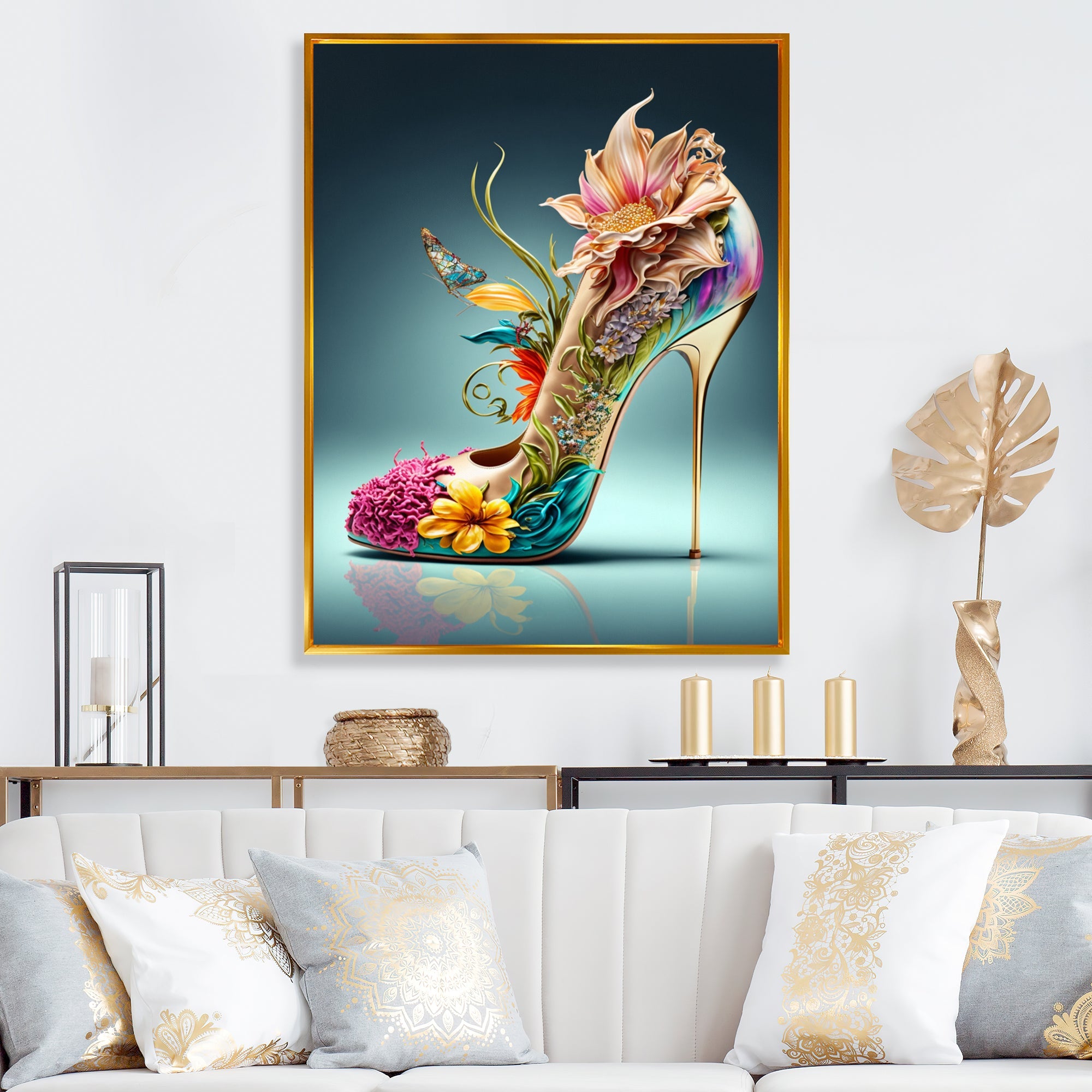 Blue Floral Hight Heels III