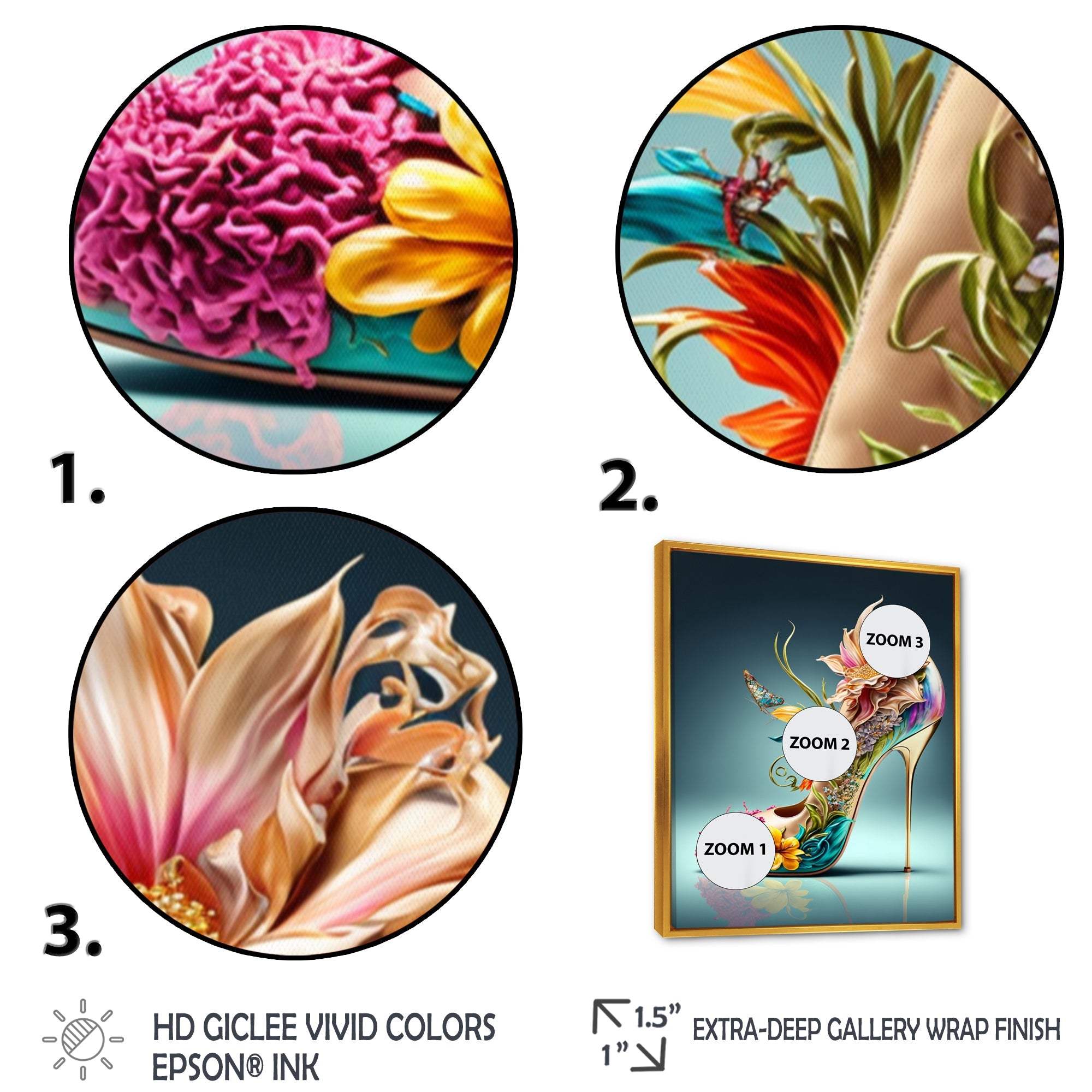 Blue Floral Hight Heels III