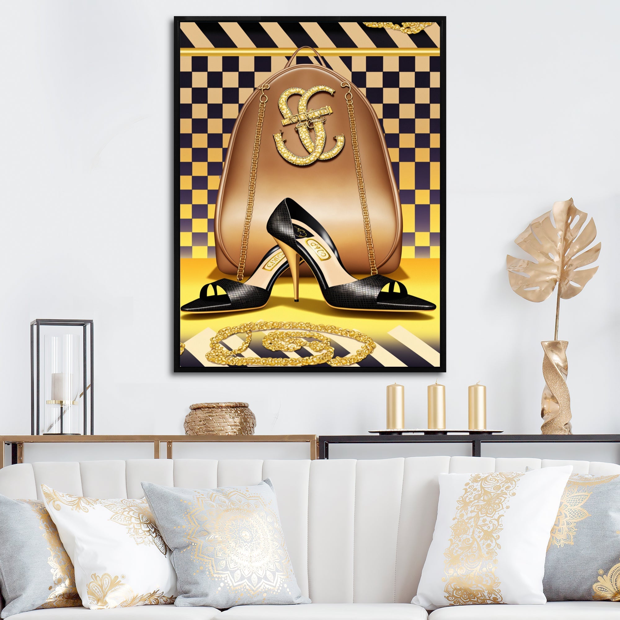 Retro Art Deco High Heel Shoe V
