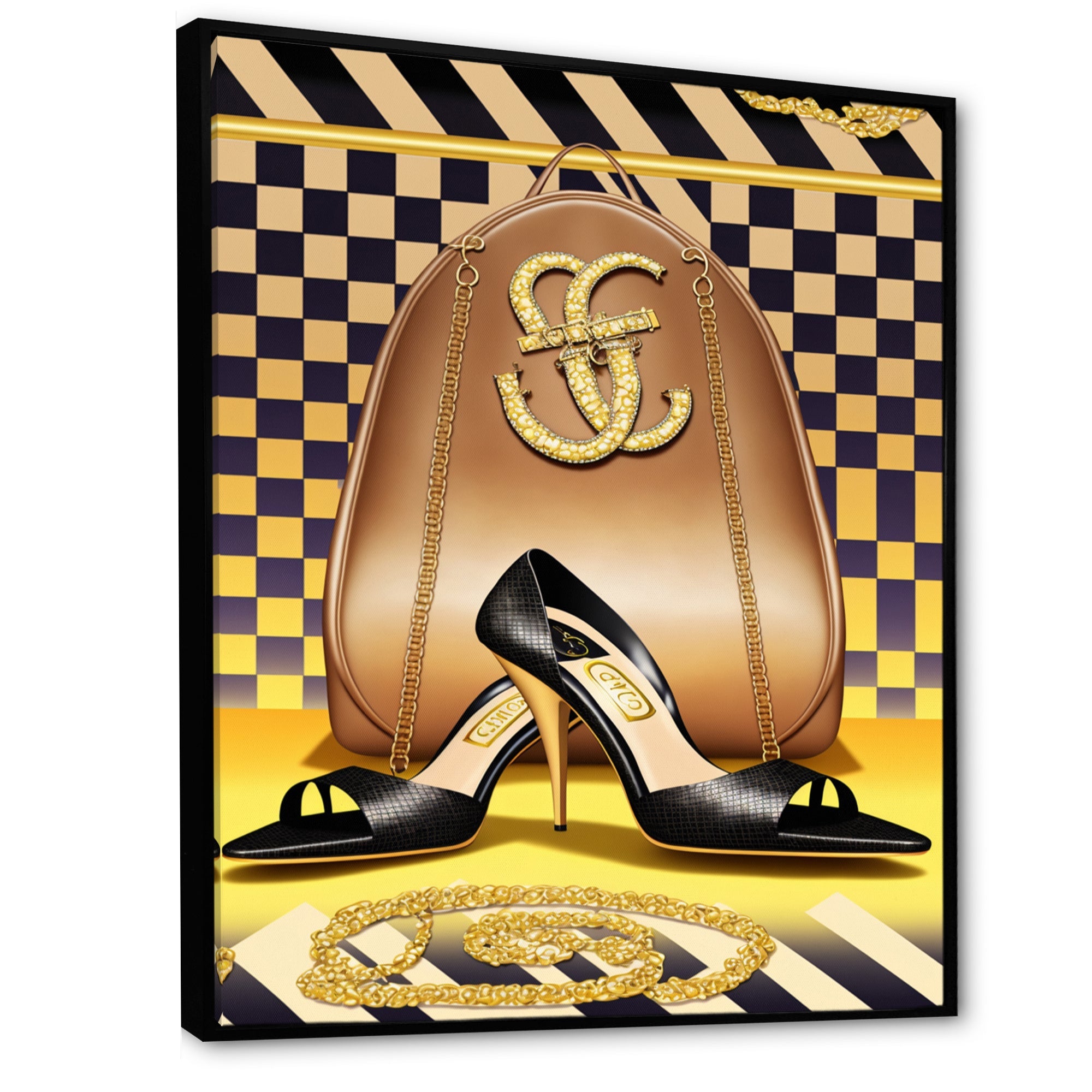 Retro Art Deco High Heel Shoe V