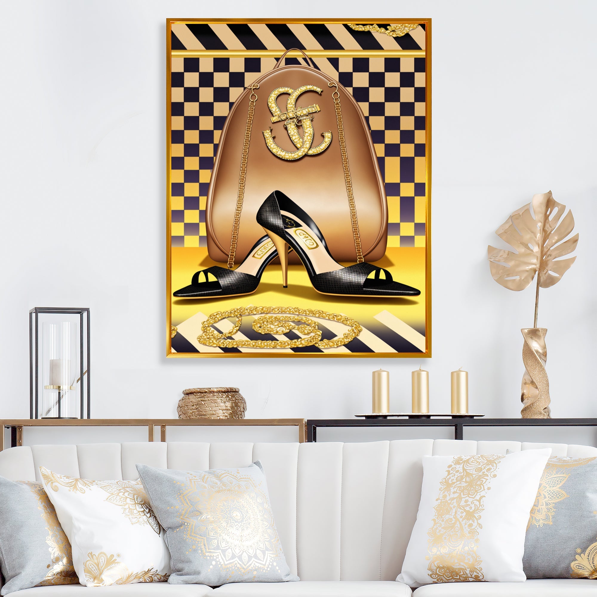 Retro Art Deco High Heel Shoe V