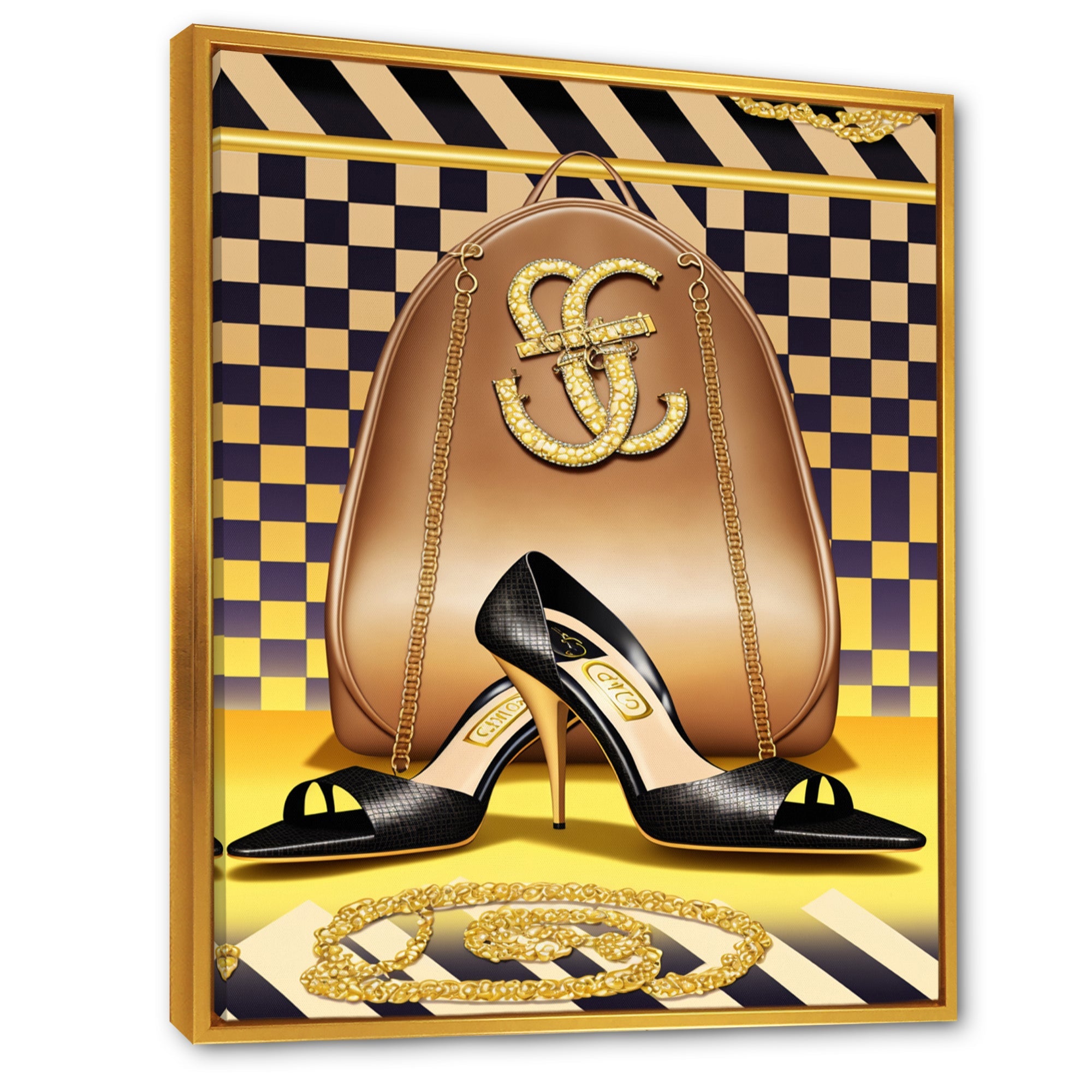 Retro Art Deco High Heel Shoe V