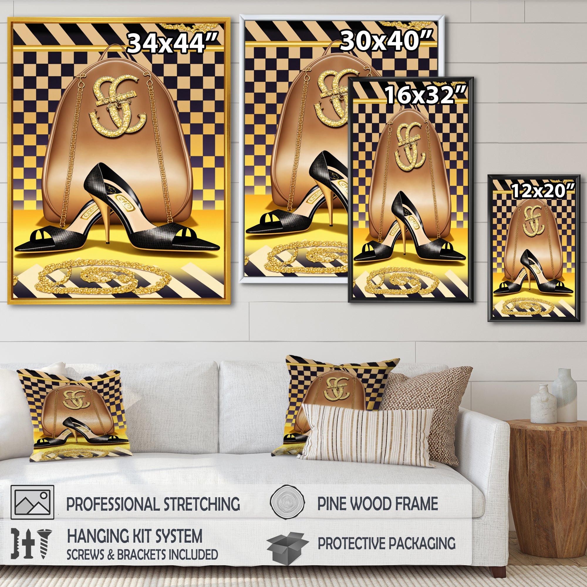 Retro Art Deco High Heel Shoe V