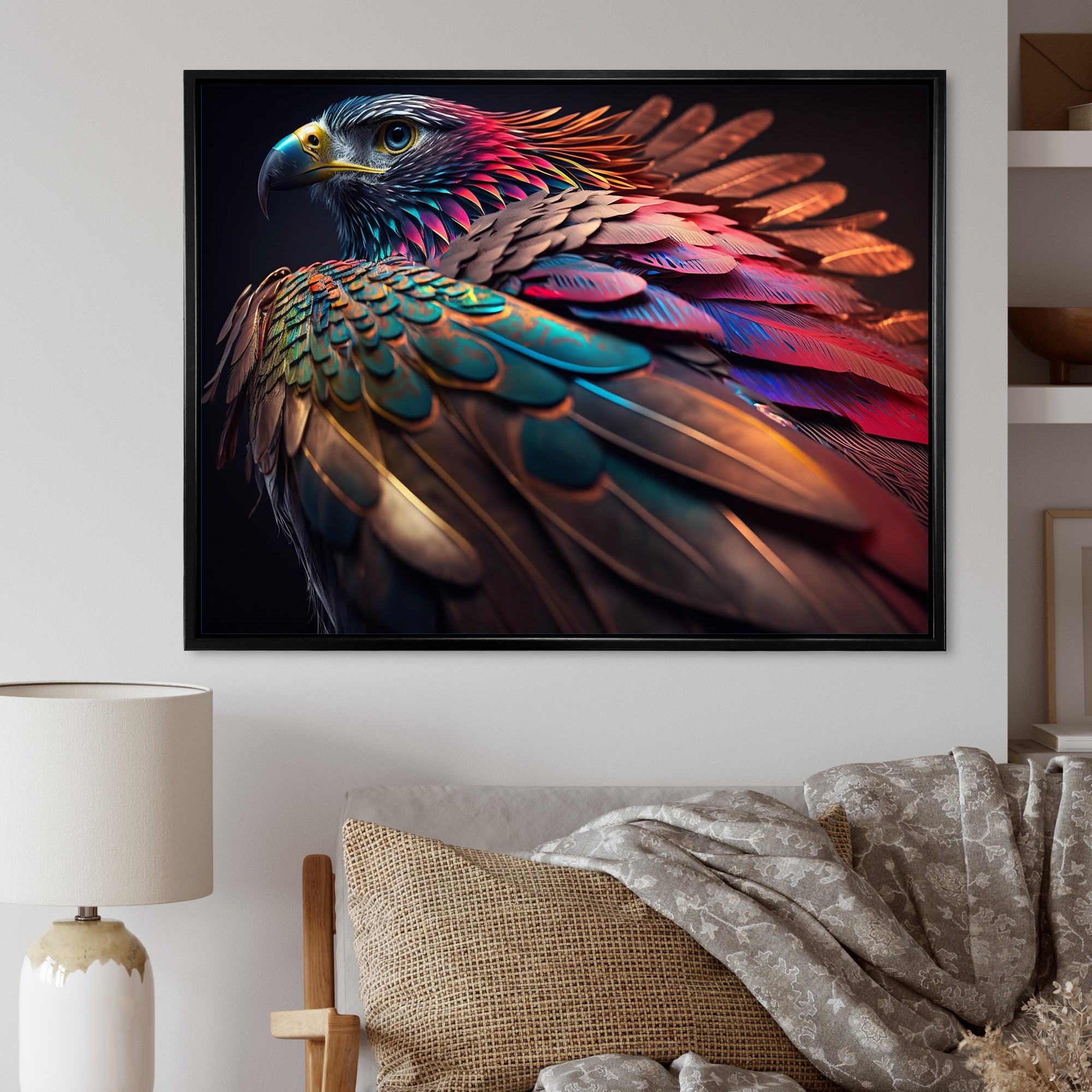 Macro Colorful Feather Eagle II