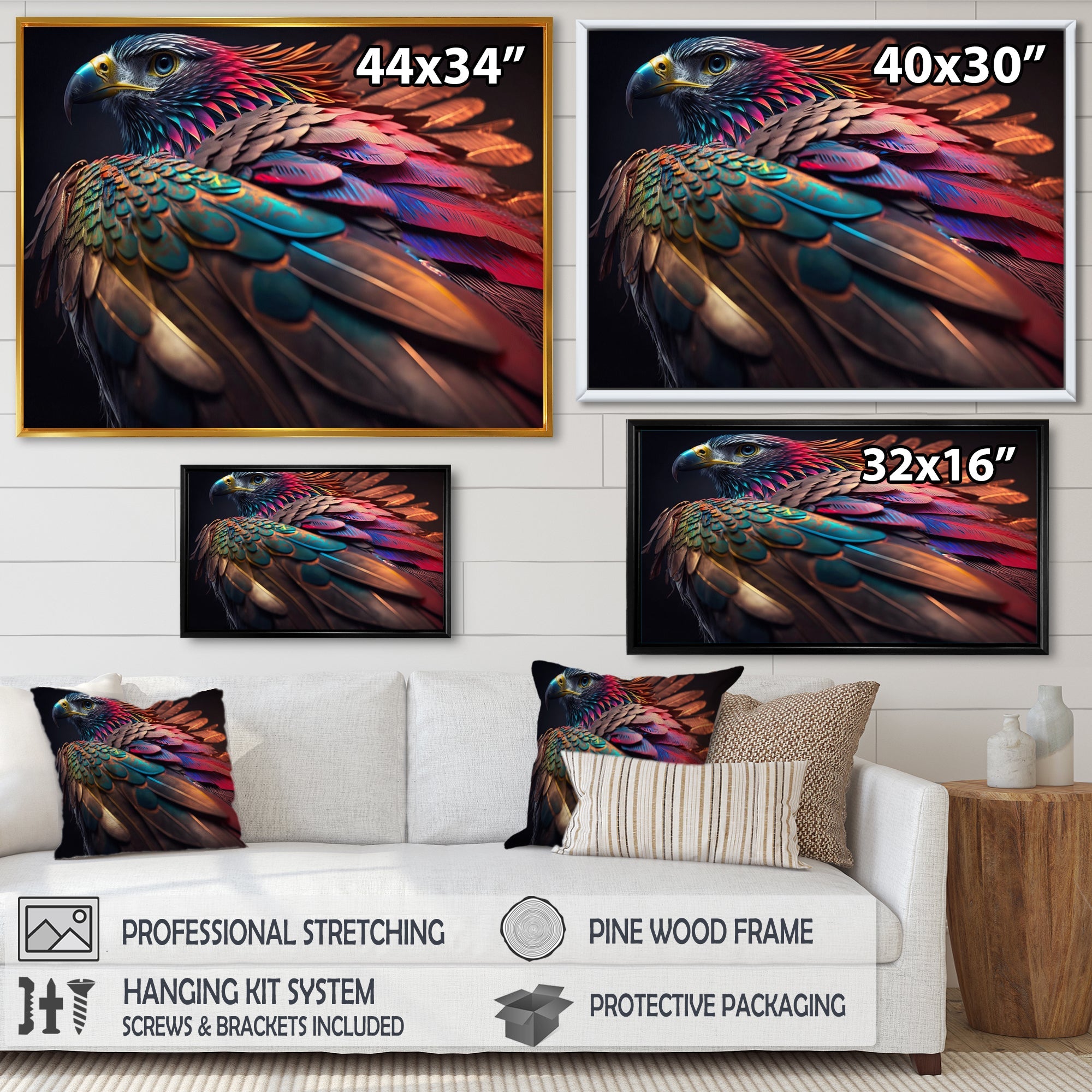 Macro Colorful Feather Eagle II