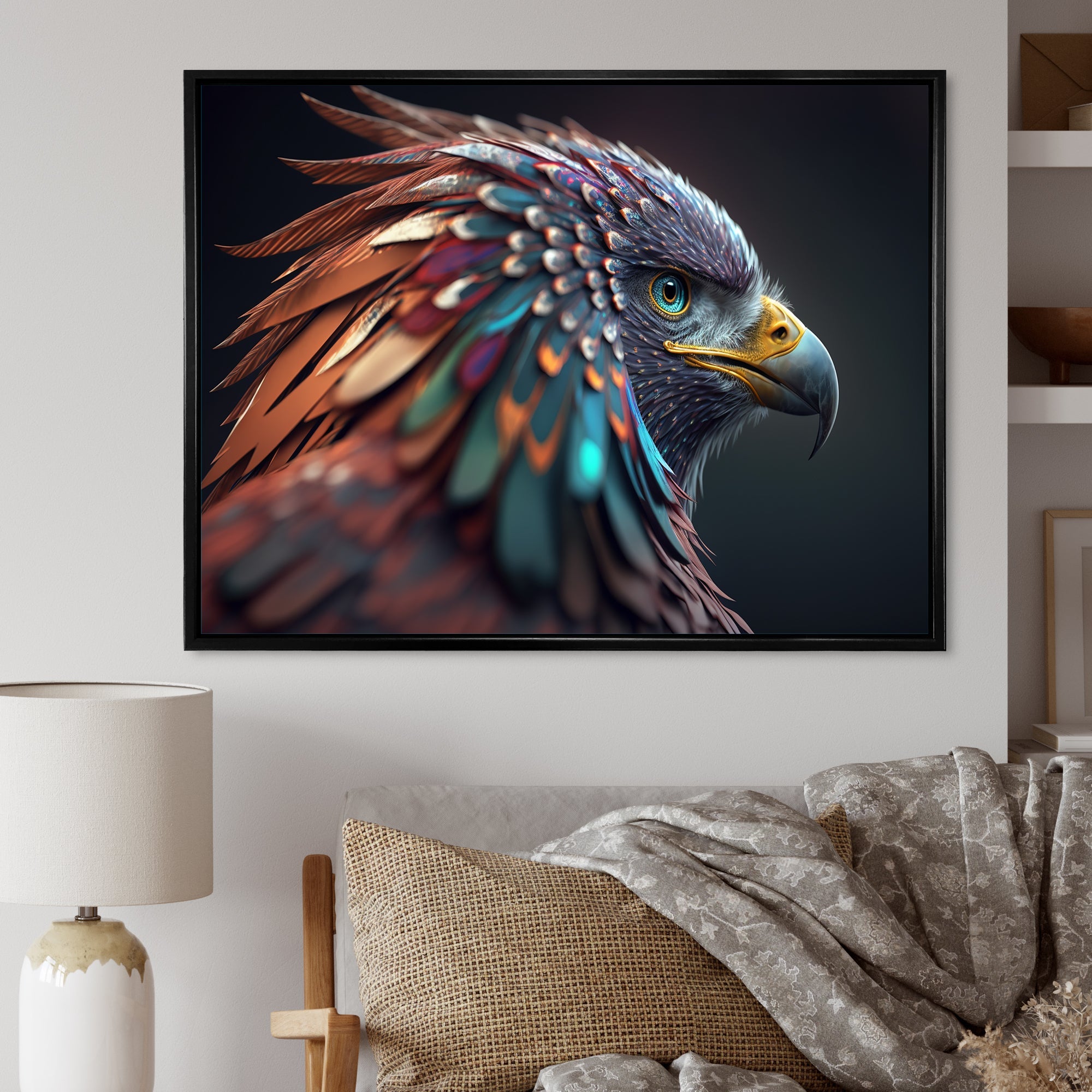 Macro Colorful Feather Eagle V