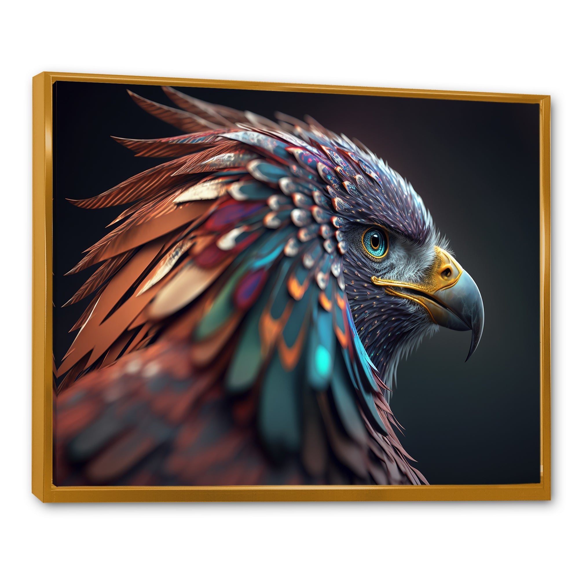 Macro Colorful Feather Eagle V