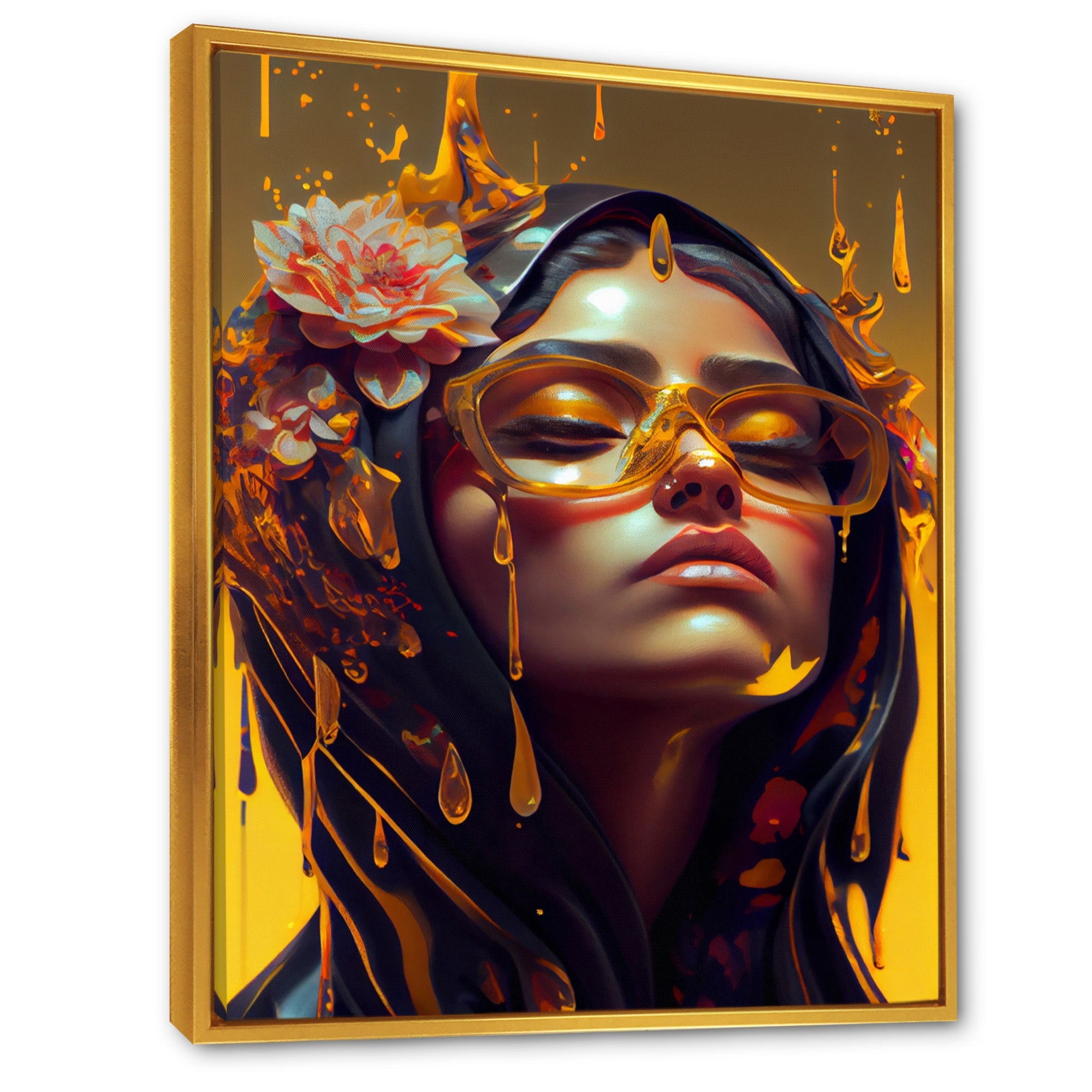 Stylish Arabic Woman With Floral Hijab III