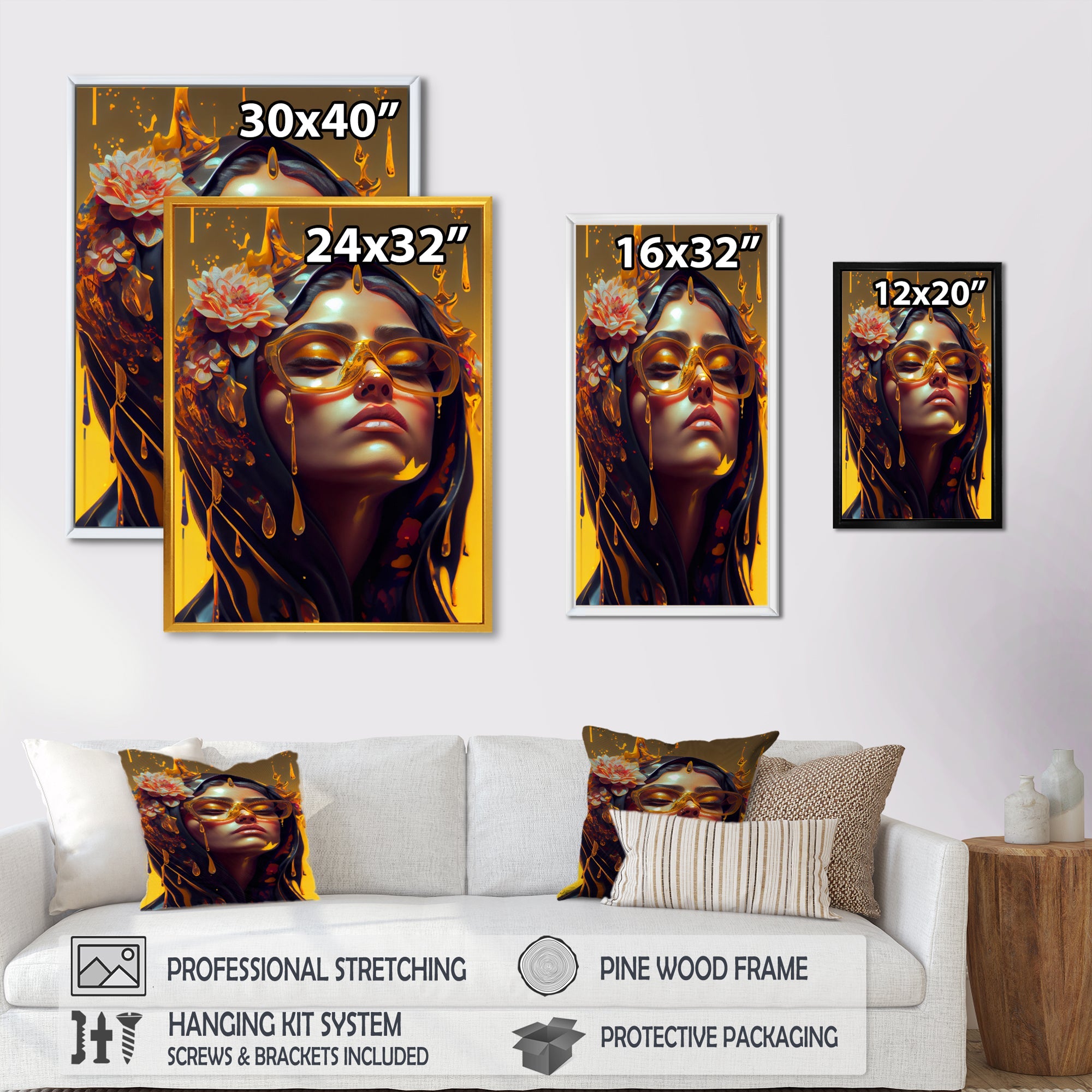 Stylish Arabic Woman With Floral Hijab III