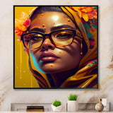 Stylish Arabic Woman With Floral Hijab IV