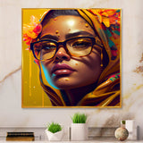 Stylish Arabic Woman With Floral Hijab IV