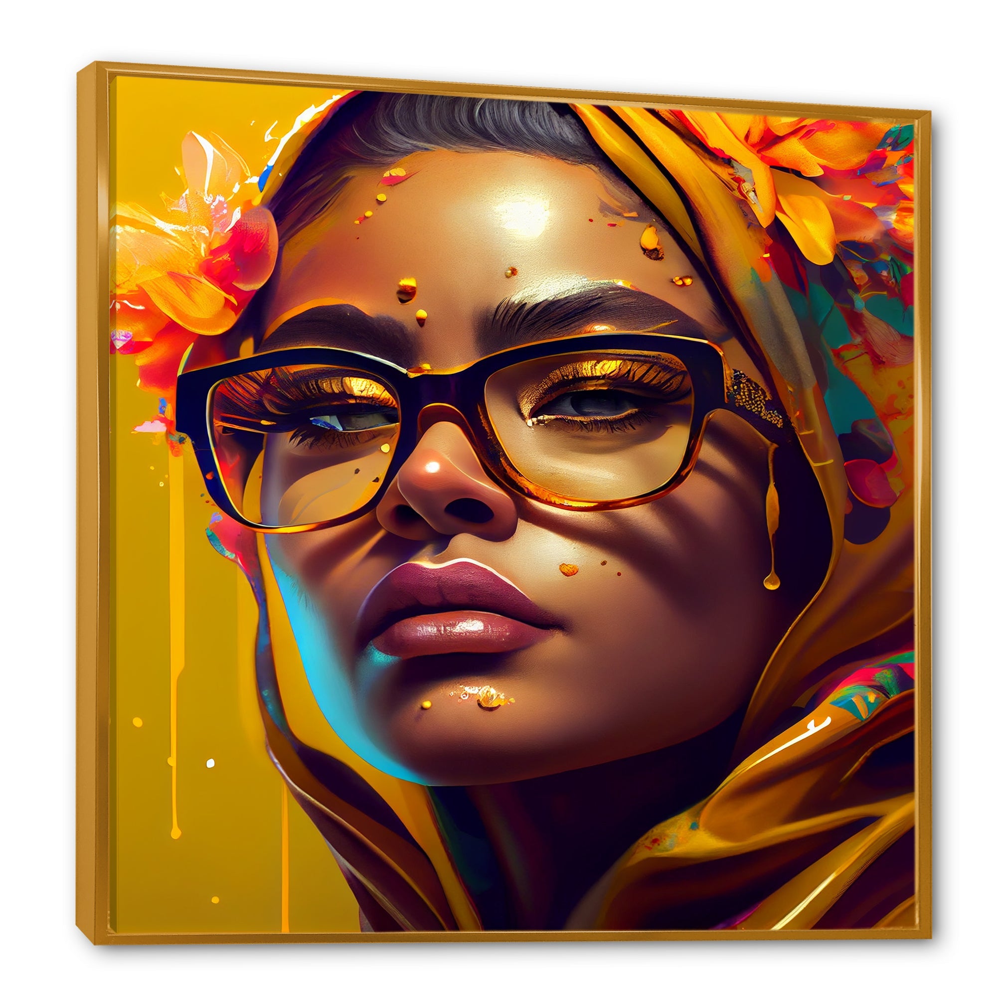 Stylish Arabic Woman With Floral Hijab IV