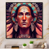 Colorful Native American Man I