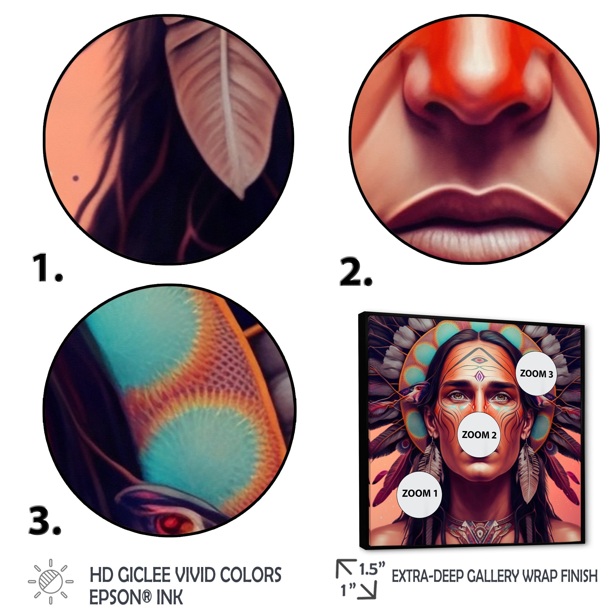 Colorful Native American Man I