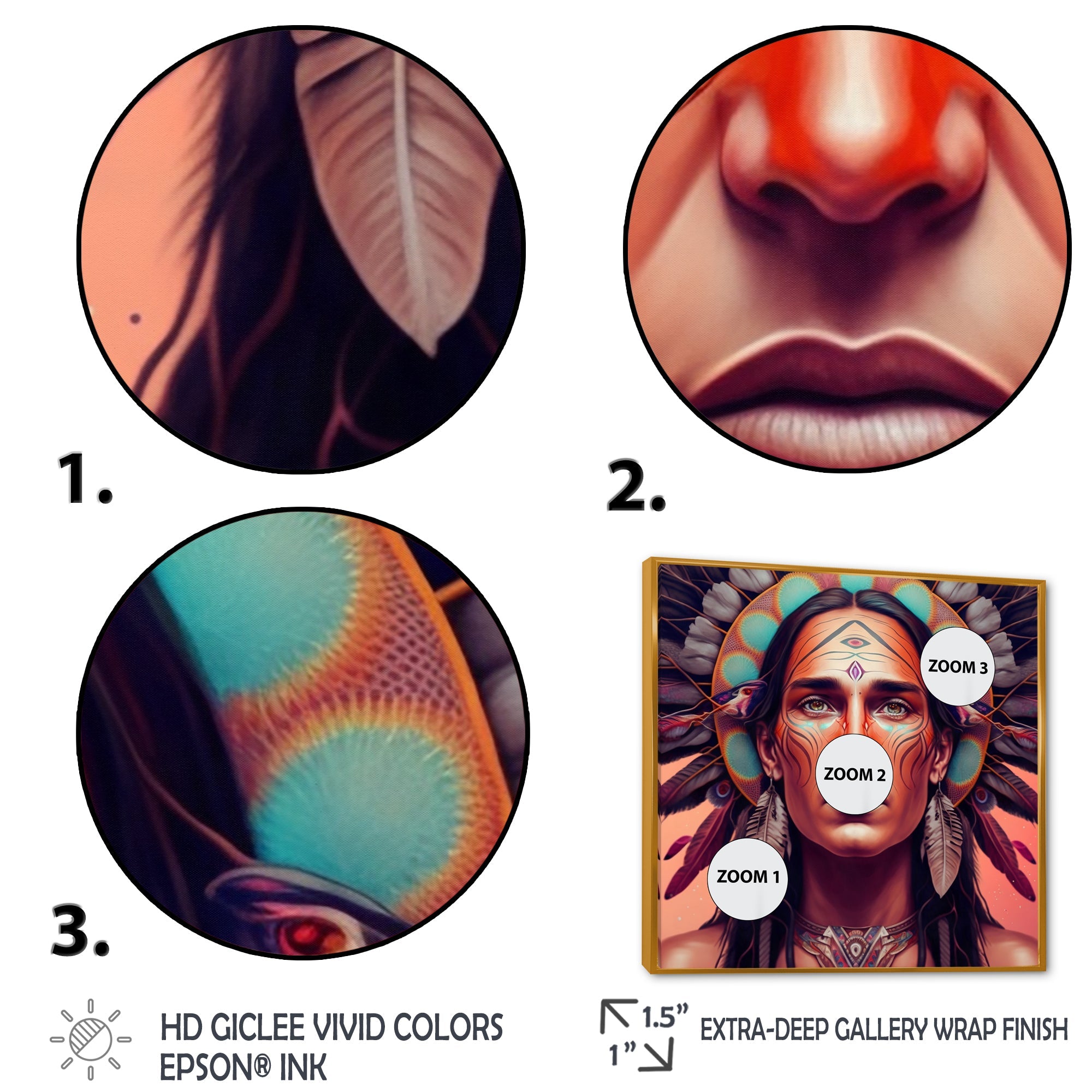 Colorful Native American Man I