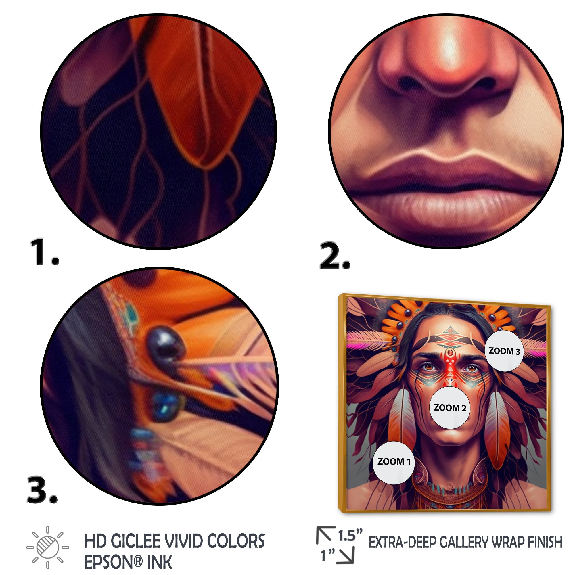 Colorful Native American Man III