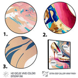 Pink And Blue Art Deco High Heel Shoes IV