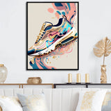 Pink And Blue Art Deco Sport Shoes