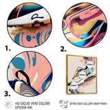 Pink And Blue Art Deco Sport Shoes