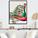 Pink And Green Art Deco Army Shoes