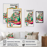 Pink And Green Art Deco Army Shoes