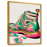 Pink And Green Art Deco Army Shoes