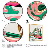 Pink And Green Art Deco Army Shoes