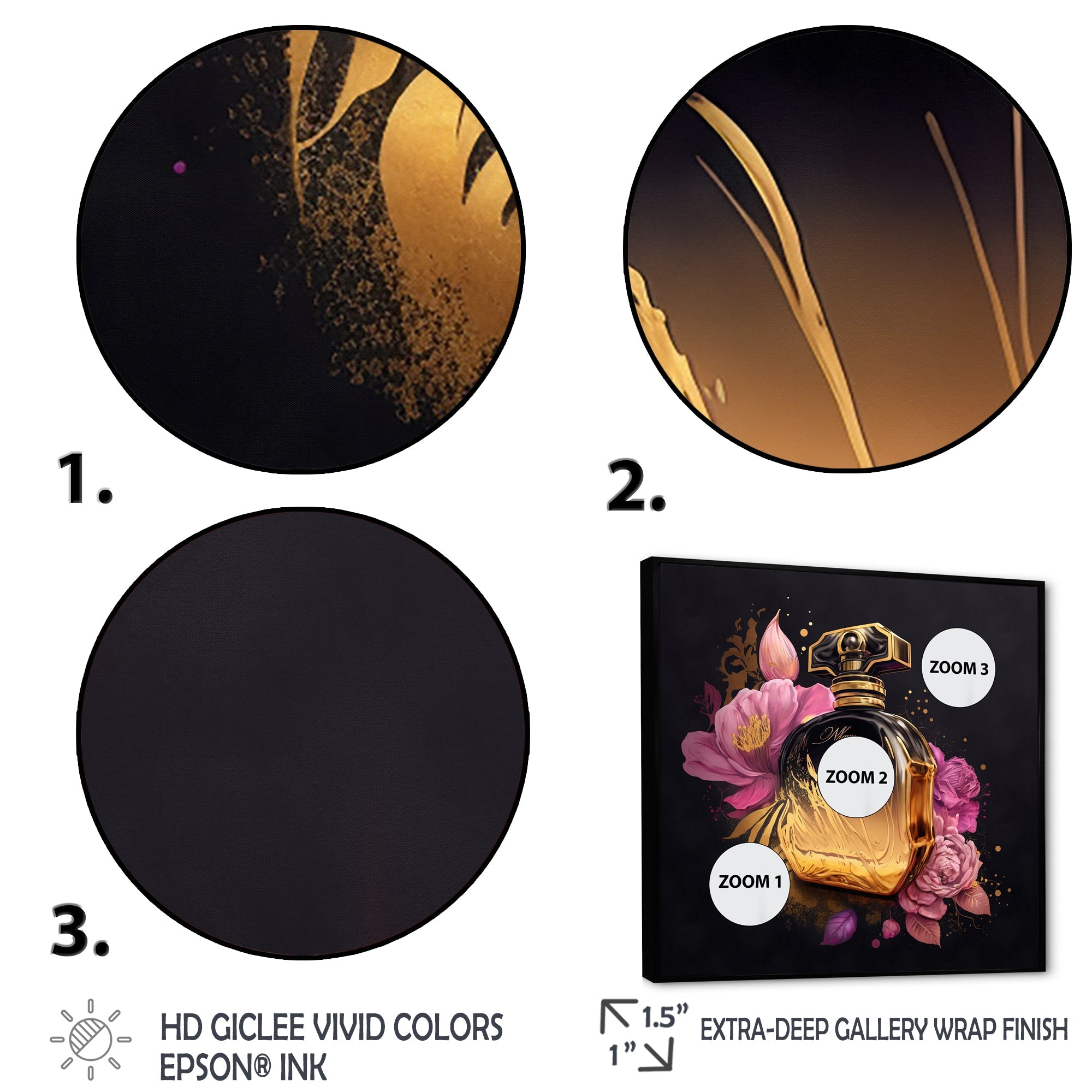 Chic Black And Gold Perfume Bottle V