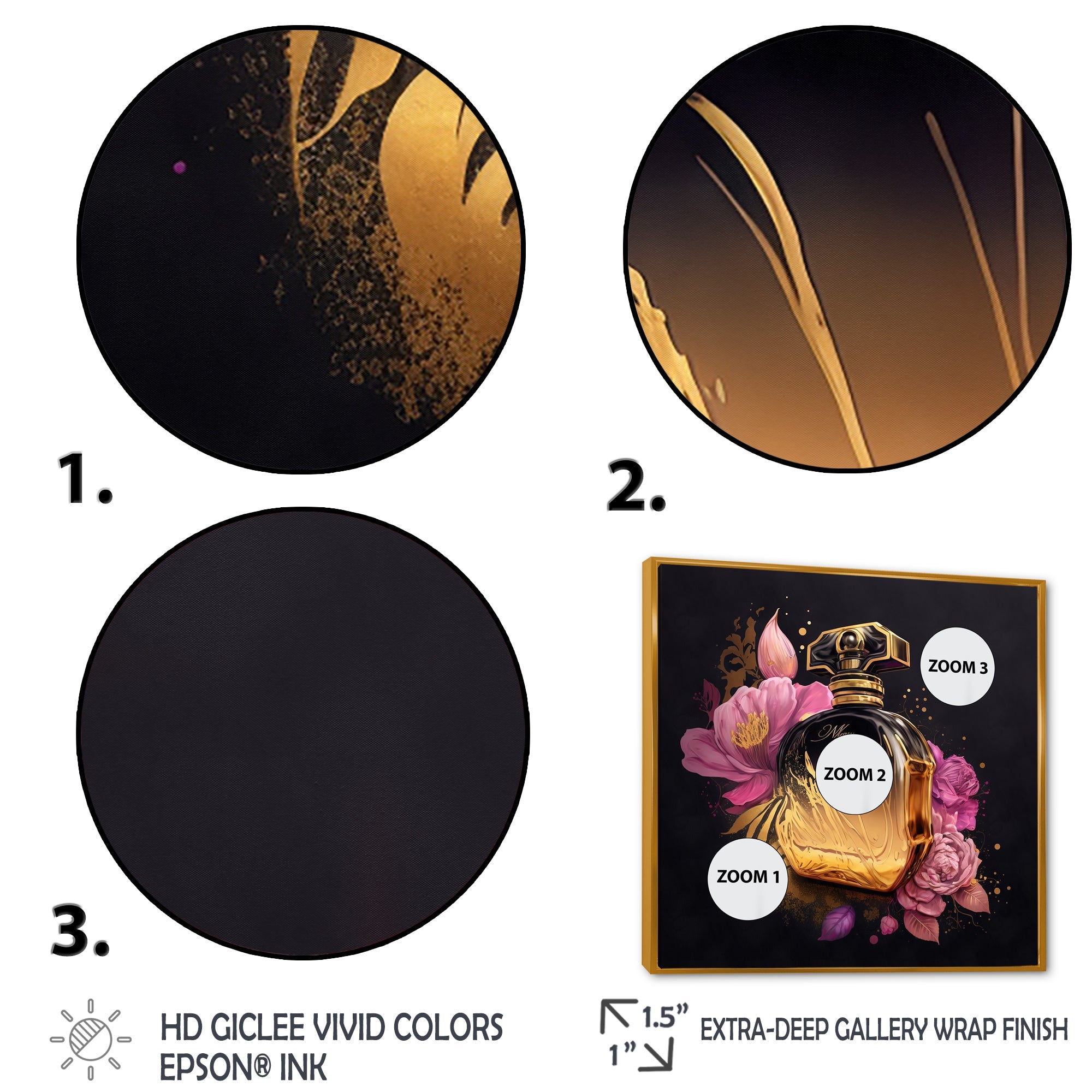 Chic Black And Gold Perfume Bottle V