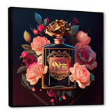 Chic Perfume Bottle With Pink Roses II