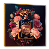 Chic Perfume Bottle With Pink Roses II