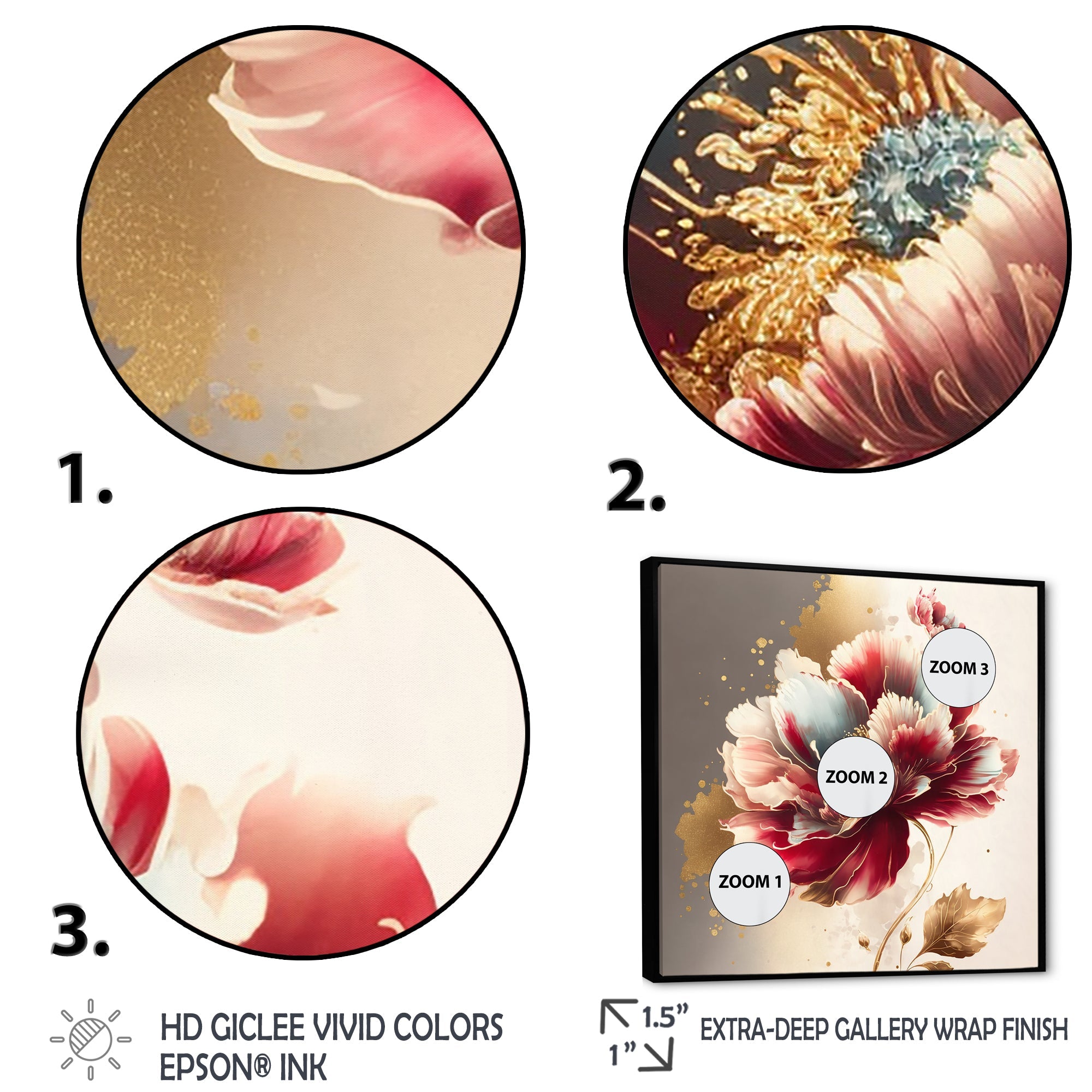 Bold Red Floral Design II