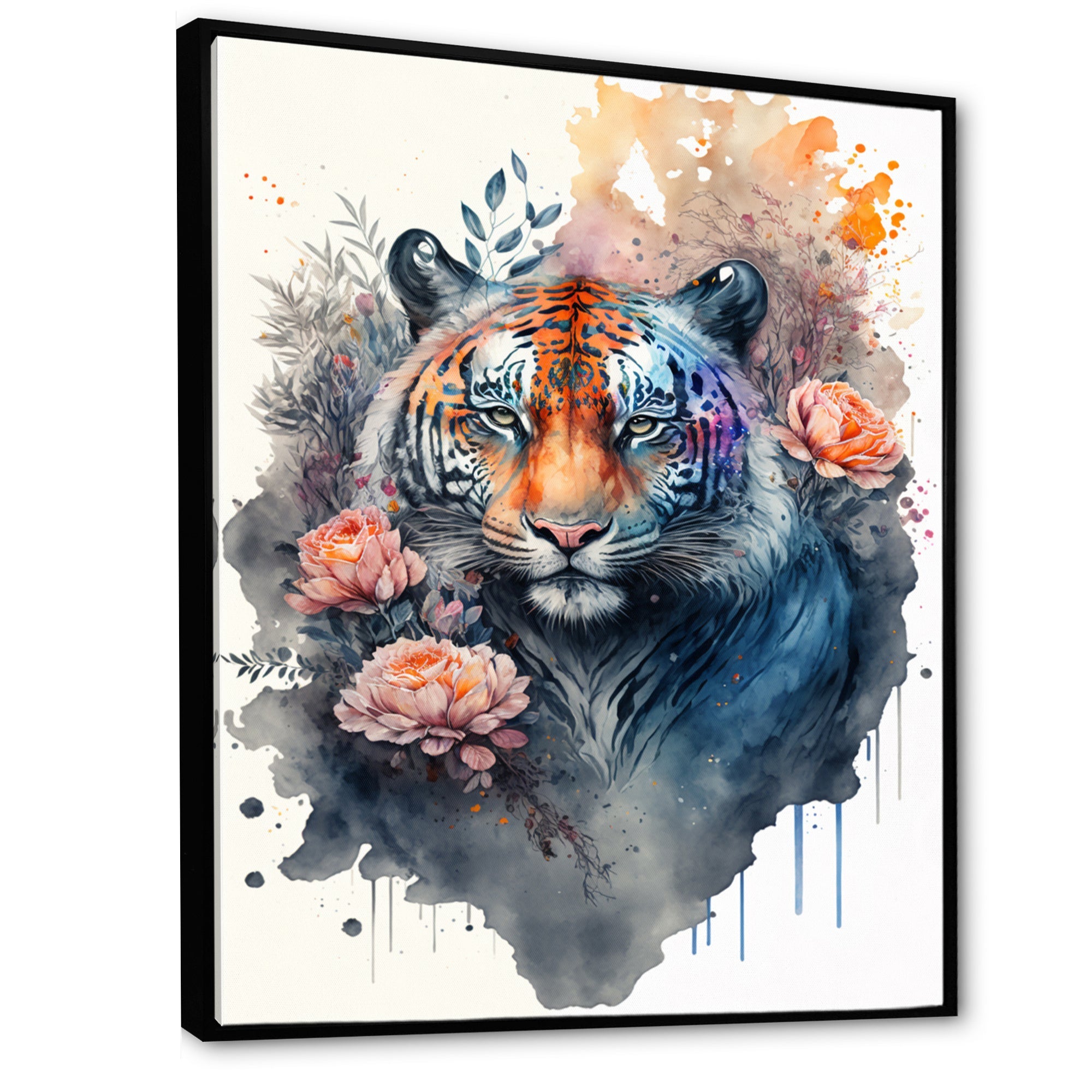 Cute Tiger Floral Art III