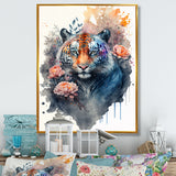 Cute Tiger Floral Art III
