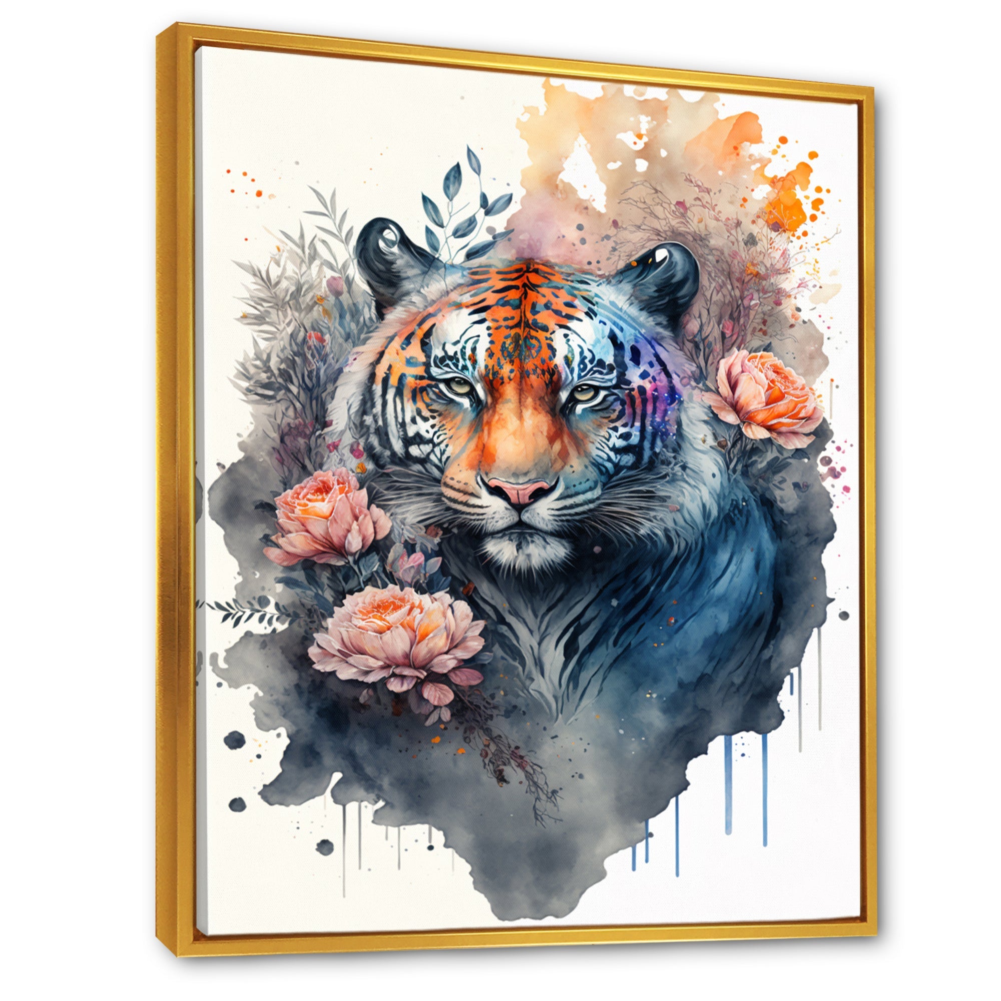 Cute Tiger Floral Art III