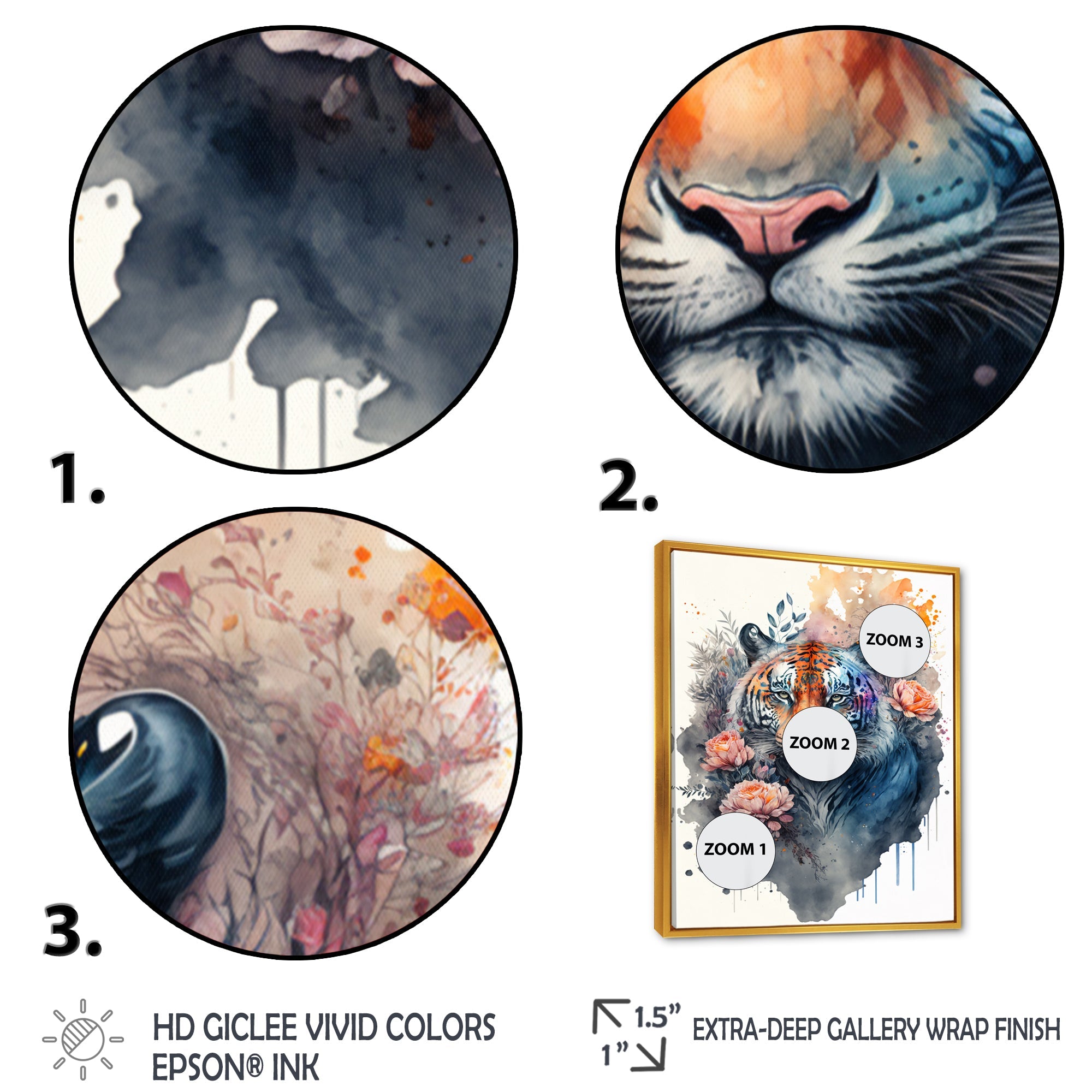 Cute Tiger Floral Art III