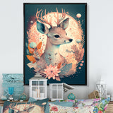 Cute Deer Floral Art IV