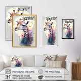 Cute Giraffe Floral Art III