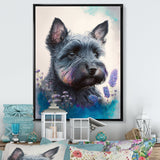 Cute Schnauzer Floral Art