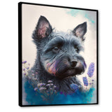 Cute Schnauzer Floral Art