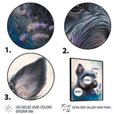 Cute Schnauzer Floral Art